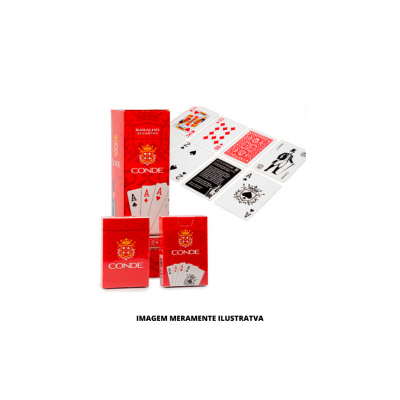 BARALHO - CD001-VM - COR VERMELHA